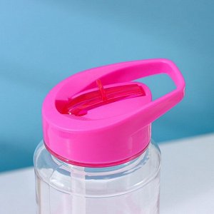 Бутылка для воды Доляна «Спорт», с трубочкой, 700 мл, 23,5*7,5*8,5 см, цвет МИКС