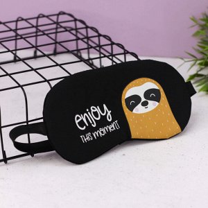Маска для сна "Enjoy Sloth", black