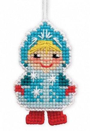 Набор для вышивания крестом Новогодняя игрушка "Снегурочка"