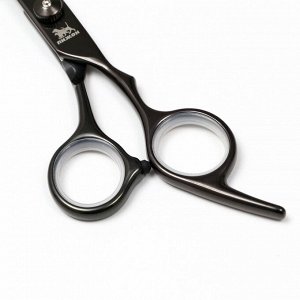 Ножницы для животных "Пижон" филировочные, с прорезиненным кольцом, 6 дюймов, черные