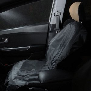Накидка на авто сиденье "Пижон" одноместная, ПВХ, 64,5 х 130 см, чёрная