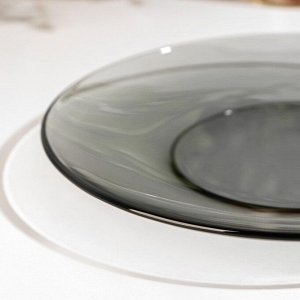 Тарелка обеденная Basilico. Lava Grey, d=20 см, цвет серый