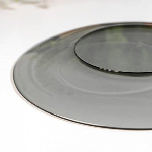 Ca del vetro Тарелка обеденная Basilico. Lava Grey, d=20 см, цвет серый