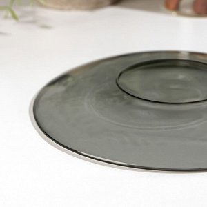 Ca del vetro Тарелка десертная Basilico. Lava Grey, d=17 см, цвет серый