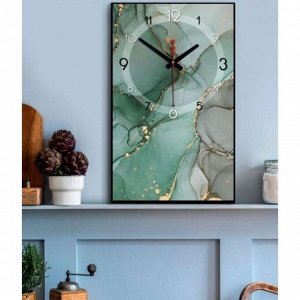 Часы-картина настенные, интерьерные "Мрамор", плавный ход, 57 х 35 см