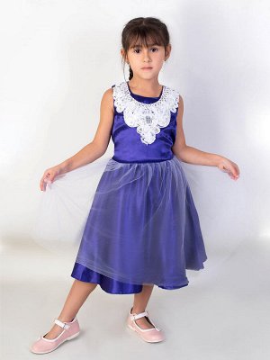 Нарядное платье для девочки тёмно-фиолетового цвета Цвет: темно-фиолетовый