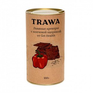 Крекеры льняные с копчёной паприкой от Get Health Trawa, 160 г