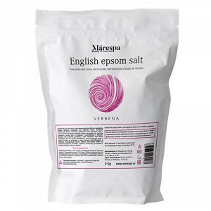 Соль для ванны "English epsom salt" с натуральным эфирным маслом вербены и мандарина Marespa, 1 кг