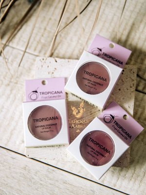 Бальзам для губ с кокосовым маслом "Веселая Шелковица" Tropicana/ Tropicana Natural Coconut Lip Balm Mulberry Cheerful