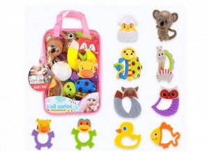 Набор погремушек в сумке,10 предметов/Погремушки для малышей