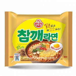 Лапша быстрого приготовления со вкусом говядины и кунжута "Sesame Ramen" 115г