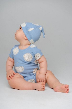 Полукомбинезон(Осень-Зима)+baby (ёжики на пыльно-синем)