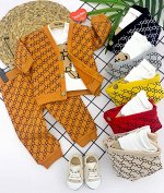 Новинка! Очаровательный утепленный костюм 3-ка. Цвет: Кирпичный