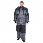 Костюм зимний Huntsman Полюс LUX -40*С (56-58р/170-176, цв. серый/черный, тк. Cell)