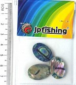 Бусина Jpfishing Natural (3шт, 22мм, натуральная ракушка, лепесток, зелёный перламутр)