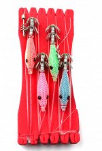 Снасть на кальмара оснащённая JpFishing Ko Ika Luminos (2.8м, 4 кальмарницы, 65см)