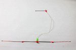 Снасть на камбалу JpFishing Коромысло (50см, на 5 крючков, амортизатор 2,0мм, неоснащённое)