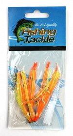 Снасть на терпуга Fishing Tackle Octopus Rig №13 (1,35м, 0,35/0,45мм, 3 крючка, Orange/Yellow)
