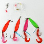 Снасть на треску, терпуга Fish King Cod Spinner IV 2/0 (3.2м, 0,55мм, 4x2/0, твистер, col2)