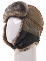 Шапка ушанка Huntsman Siberia (58-60р. цв. Хаки/Чёрный, тк. Breathable)