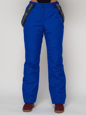 Полукомбинезон брюки горнолыжные женские синего цвета 2221S