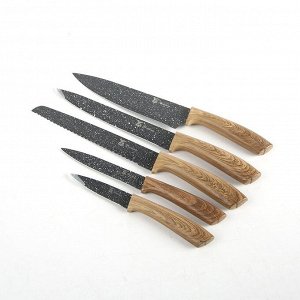 Набор ножей кухонных с ножницами на подставке, DY-800HX