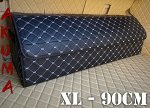 Органайзер XL Большой Эко Кожа в багажник авто Черный с серой строчкой Akuma