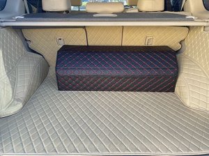 Органайзер XL Большой Эко Кожа в багажник авто Черный с красный строчкой Akuma