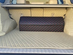 Органайзер XL Большой Эко Кожа в багажник авто Черный с красный строчкой Akuma