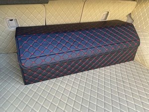 Органайзер XL Большой Эко Кожа в багажник авто Черный с красный строчкой Akuma