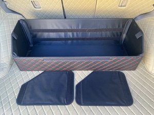 Органайзер XL Большой Эко Кожа в багажник авто Черный с красный строчкой Akuma