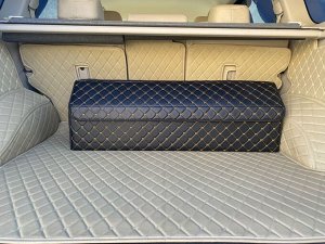 Органайзер XL Большой Эко Кожа в багажник авто Черный с бежевой строчкой Akuma