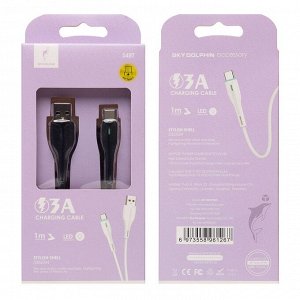 Кабель USB - Type-C SKYDOLPHIN S48T  100см 3A (black)