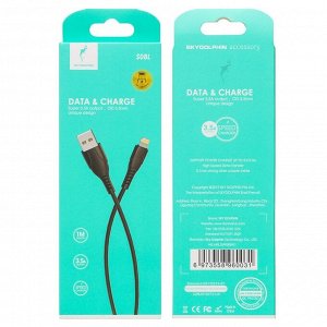 Кабель USB - Apple lightning SKYDOLPHIN S08L  100см 3,5A (black)