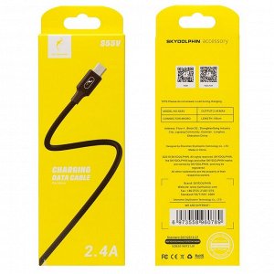 Кабель USB - micro USB SKYDOLPHIN S55V  100см 2,4A (black)