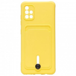 Чехол-накладка - SC304 с картхолдером для "Samsung SM-A515 Galaxy A51 4G" (yellow) (208741)