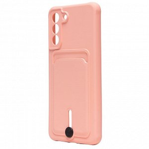 Чехол-накладка - SC304 с картхолдером для "Samsung SM-G990 Galaxy S21FE" (light pink) (208752)