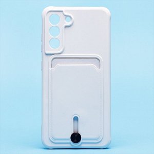Чехол-накладка - SC304 с картхолдером для "Samsung SM-G990 Galaxy S21FE" (white) (208753)