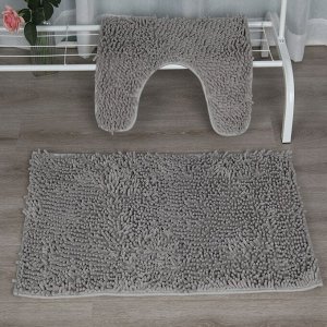 Набор ковриков (2 предмета) 50*80 см+40*50 см(серый)