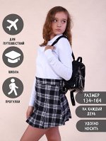 Юбка &quot;Корт&quot; черная клетка