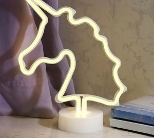 Неоновый беспроводной ночник "Единорог" LED Modeling Lamp