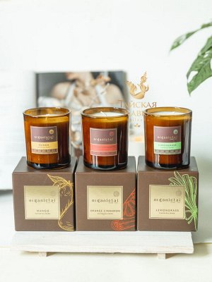 Ароматическая соевая свеча "Лемонграсс" OrganicTai / Scented Soy Candle Lemongrass