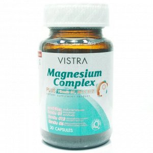 VISTRA Magnesium Complex Plus Vitamin B1, B6 & B12 30 capsules