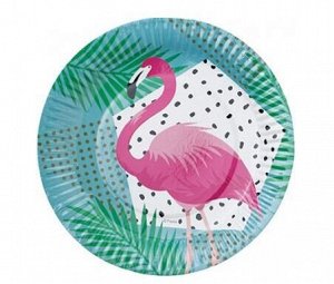 Тарелка бумага Фламинго набор 6 шт 17 см