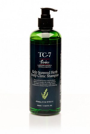 Thinkco Шампунь для жирных и склонных к жирности волос с экстрактом водорослей Kelp SeaweedHerb500мл
