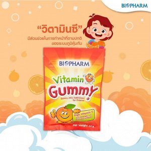 Biopharm Vitamin C Gummy with Orange and Strawberry Flavor Gummy Jelly 24 g.