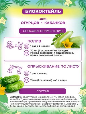 БИОкоктейль для огурцов и кабачков ТМ БИОША, 1л
