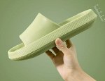 Женские резиновые тапочки, на толстой подошве, цвет светло-зеленый