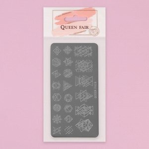 Queen fair Диск для стемпинга металлический «Геометрия узоров», 12 ? 6 см