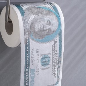 Сувенирная туалетная бумага "100 долларов. МЕГА", 12х13 см